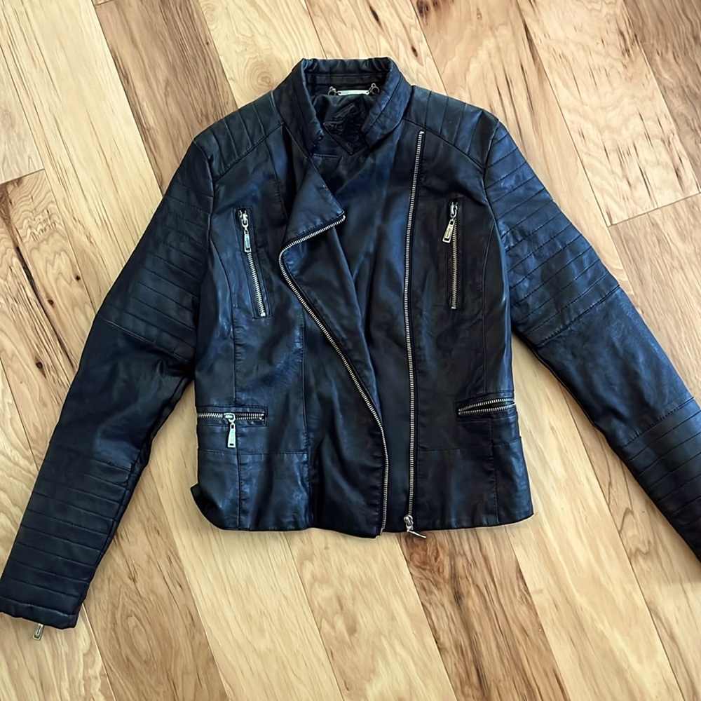 Jou Jou Leather Moto Jacket